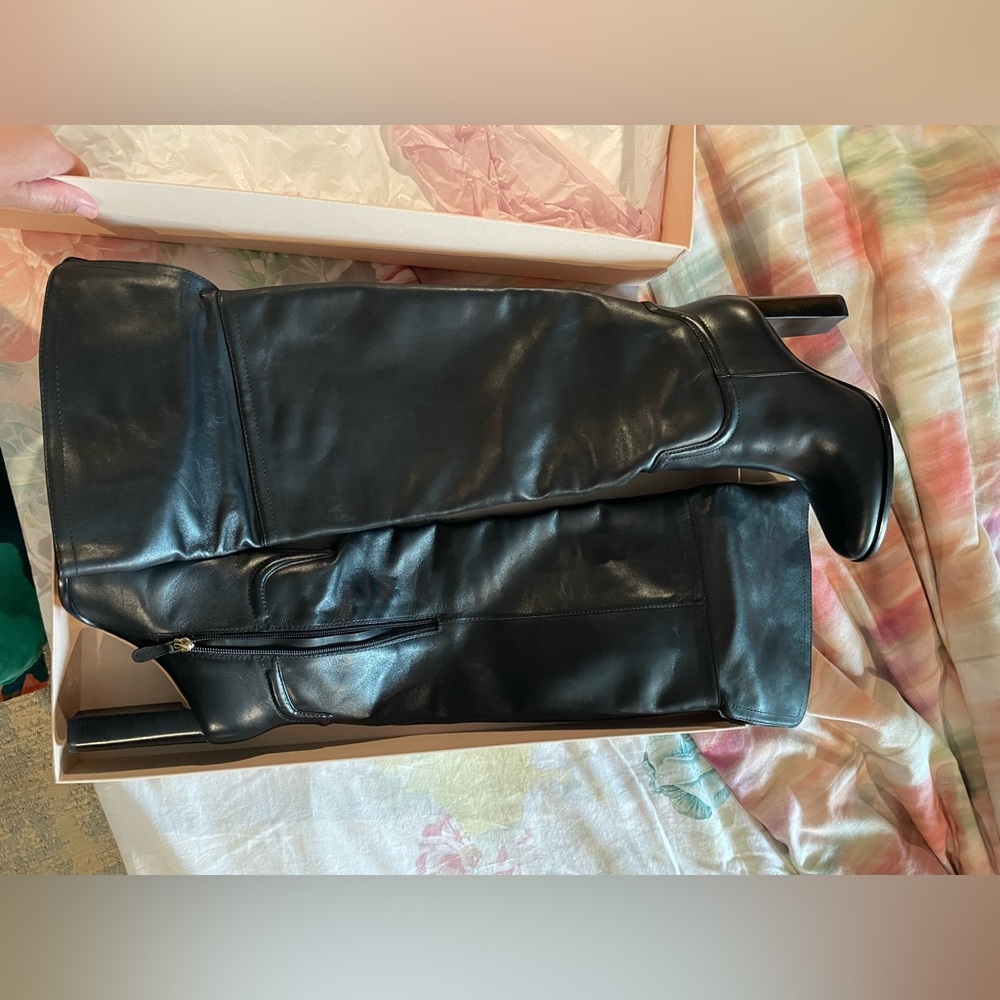 ALEXANDRE BIRMAN LAUREN 90 LEATHER OVER-THE-KNEE BOOT - Picture 10 of 11